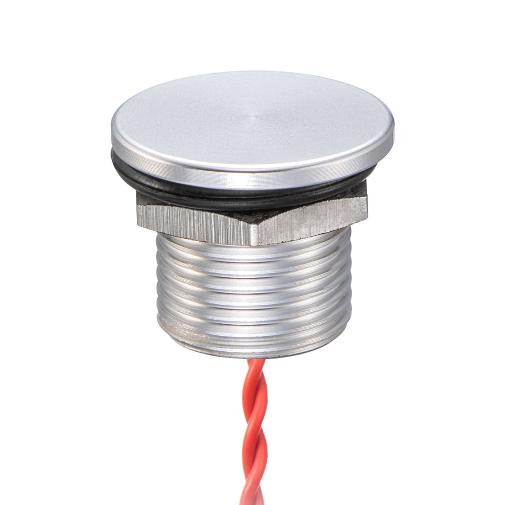 12mm Natural anodized aluminum Normally Open Momentary Piezo Switc