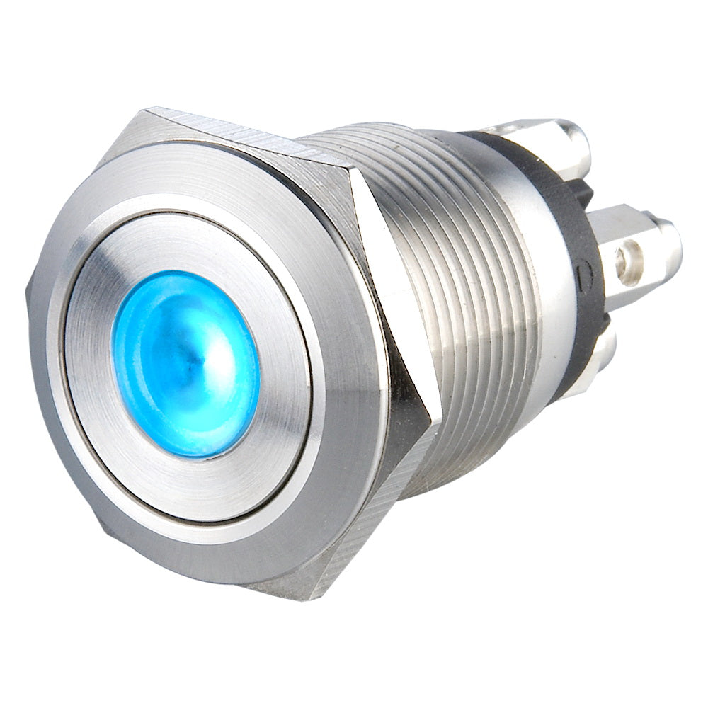 19mm Micro-trip Illuminated Anti Vandal Switch - 1NO Momentary - Screw Terminal