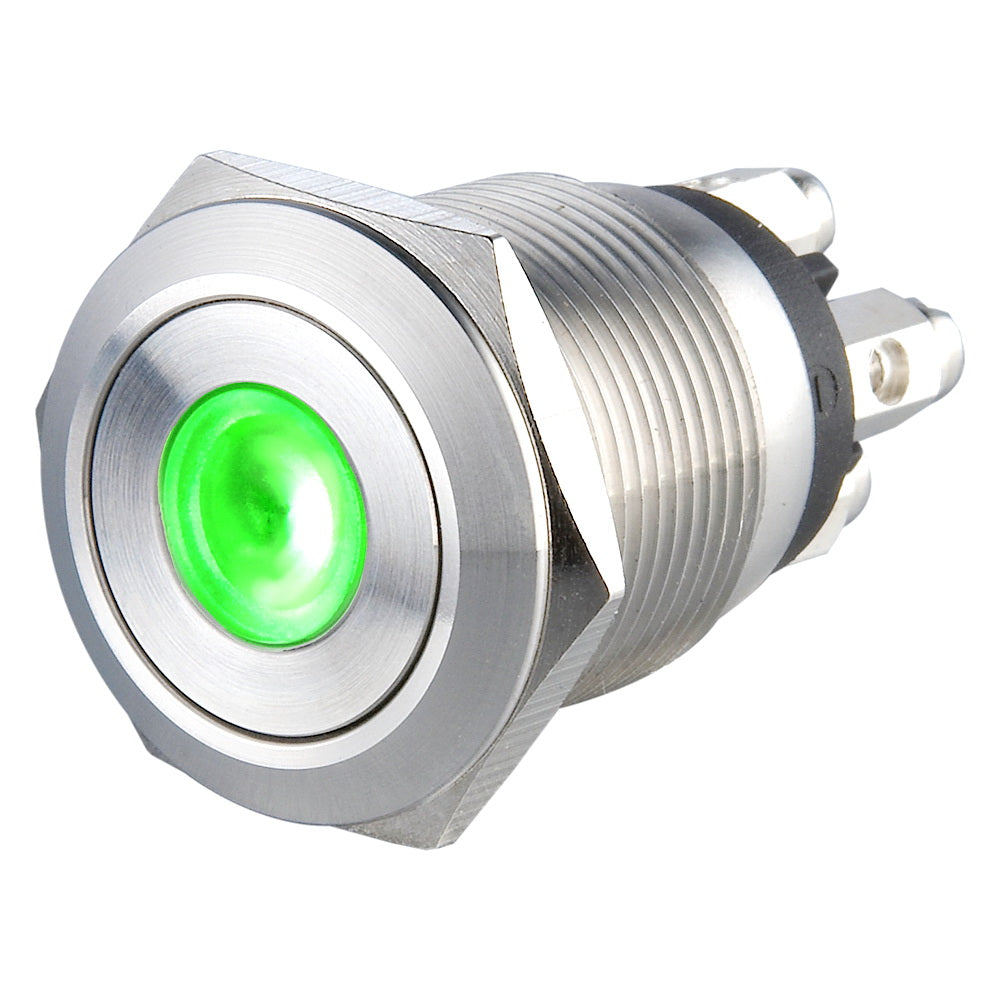 19mm Micro-trip Illuminated Anti Vandal Switch - 1NO Momentary - Screw Terminal