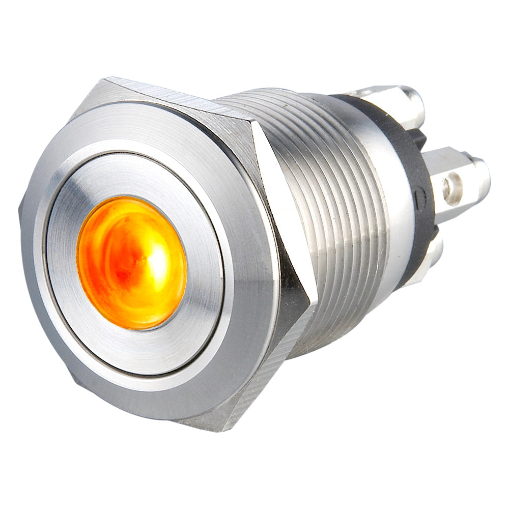 19mm Micro-trip Illuminated Anti Vandal Switch - 1NO Momentary - Screw Terminal