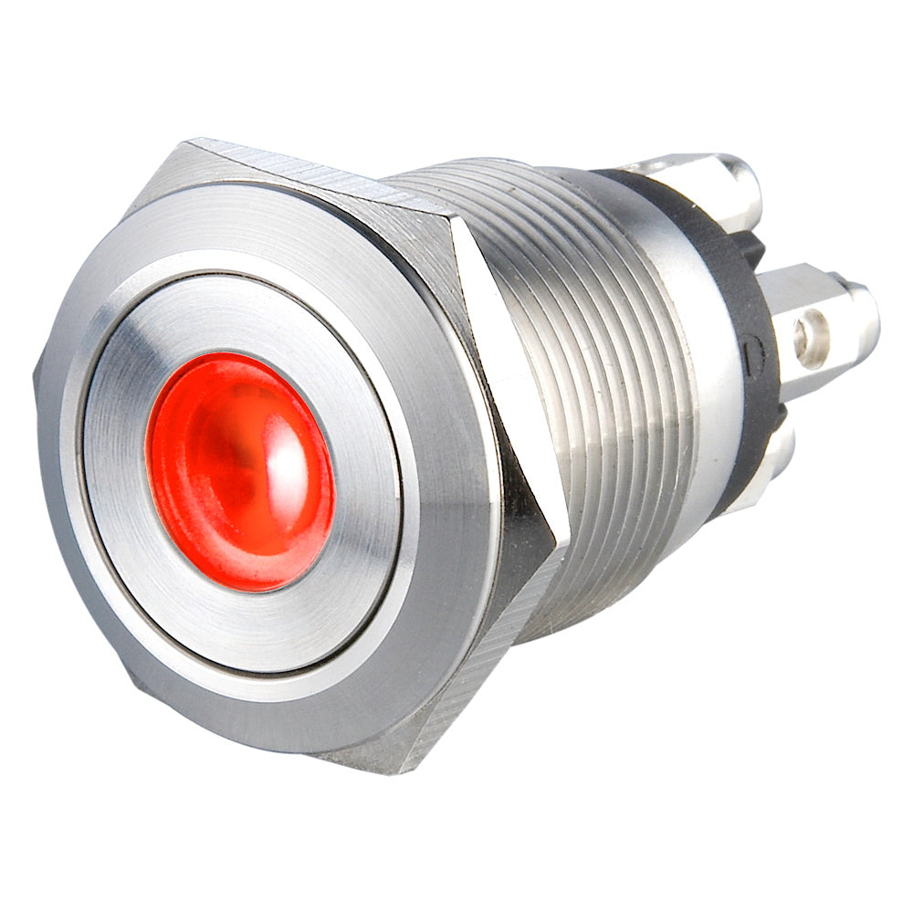 19mm Micro-trip Illuminated Anti Vandal Switch - 1NO Momentary - Screw Terminal