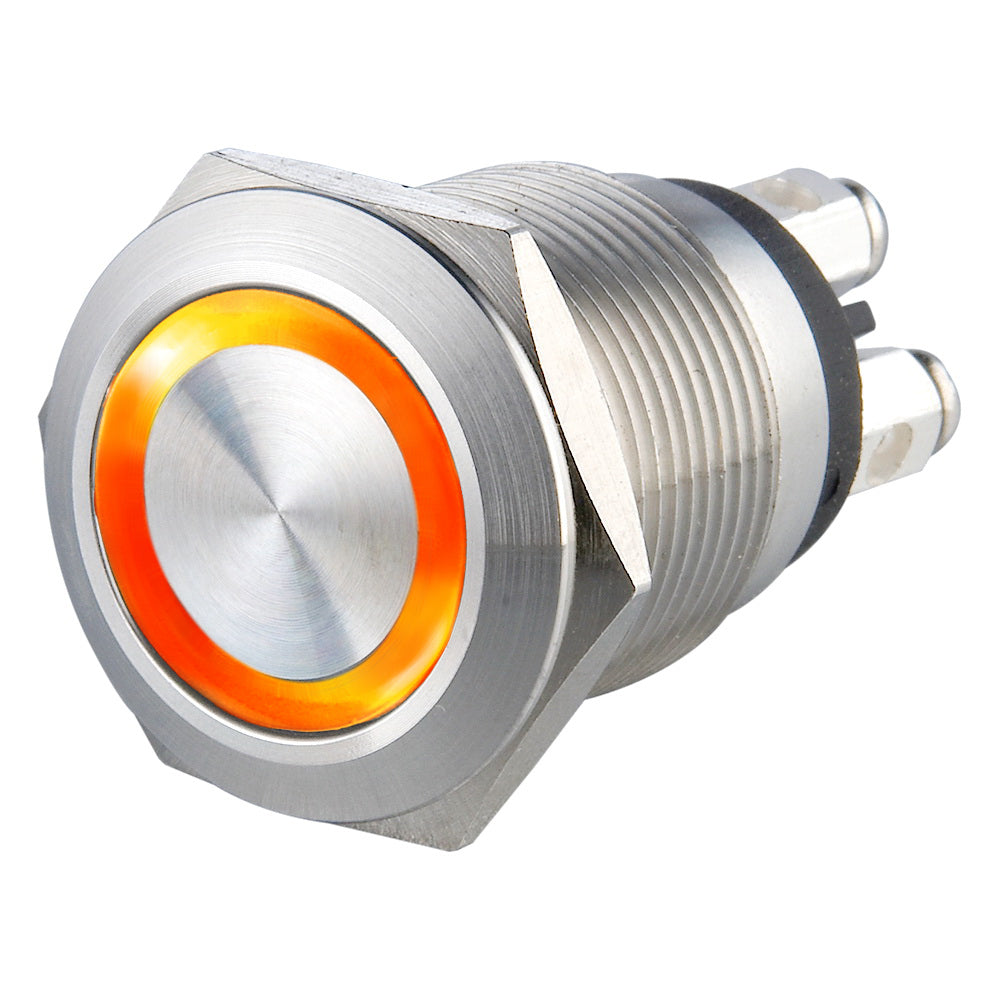 19mm Micro-trip Illuminated Anti Vandal Switch - 1NO Momentary - Screw Terminal