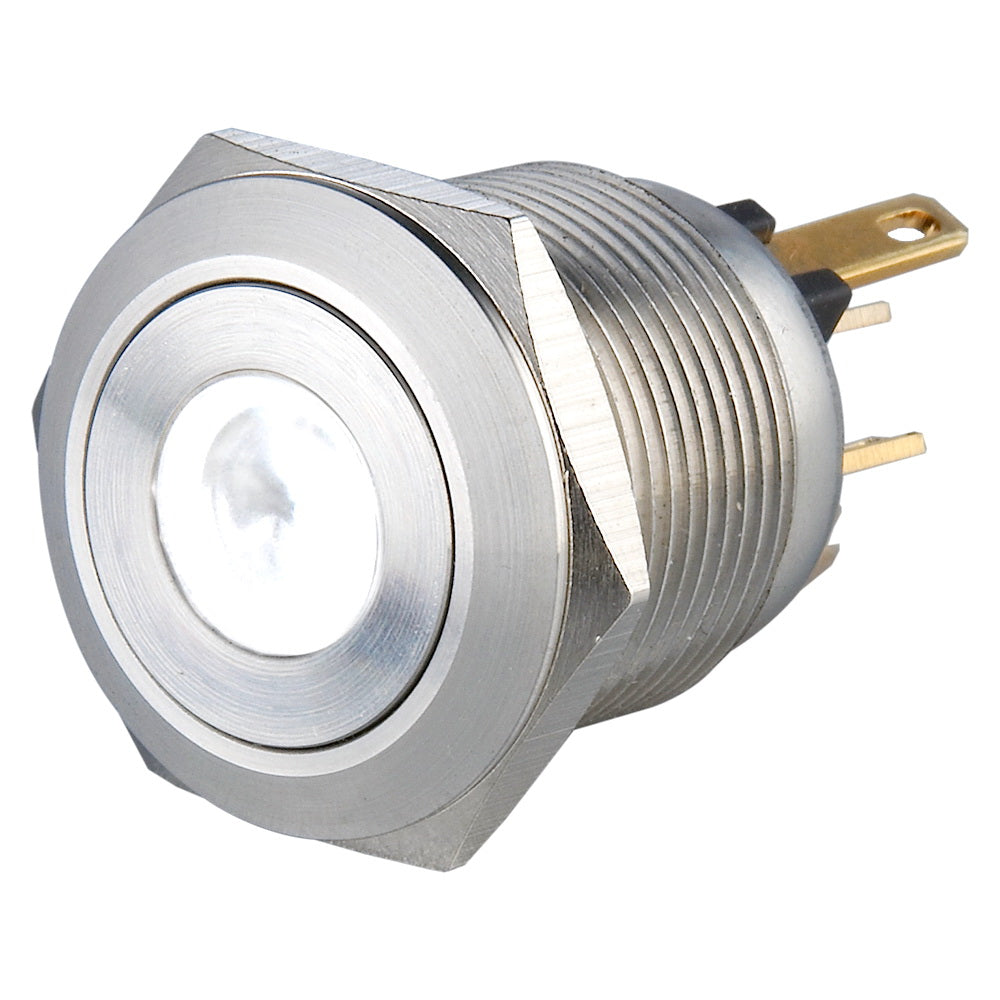 19mm Micro-trip Illuminated Anti Vandal Switch - 1NO Momentary - Pin Terminal(2.8x0.8mm)