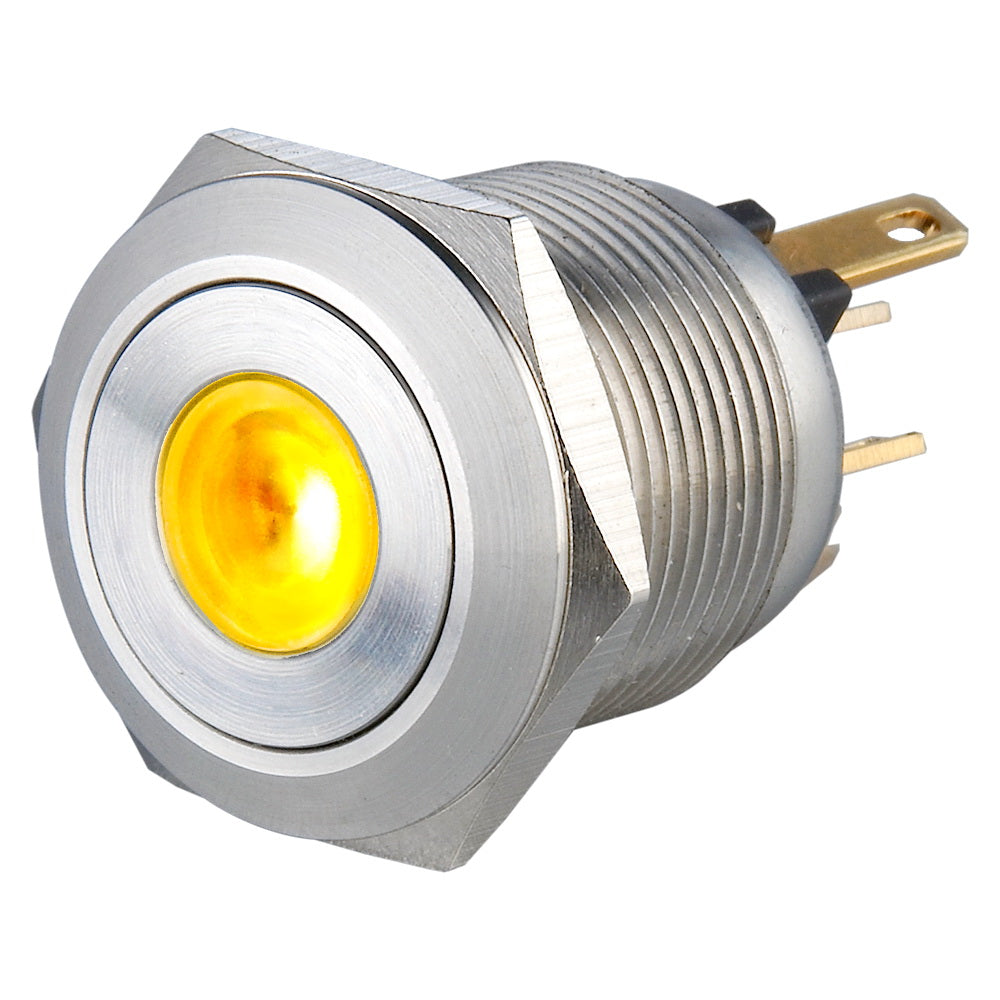 19mm Micro-trip Illuminated Anti Vandal Switch - 1NO Momentary - Pin Terminal(2.8x0.8mm)