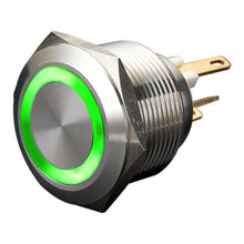 Load image into Gallery viewer, 22mm Micro-trip Ring Illuminated Anti Vandal Switch - IP65 1NO Momentary