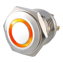 Load image into Gallery viewer, Ls16(16MM)  2A48VDC 1NO Ring Illuminated Anti Vandal Switch - Pin Terminal(2.8x0.5mm)