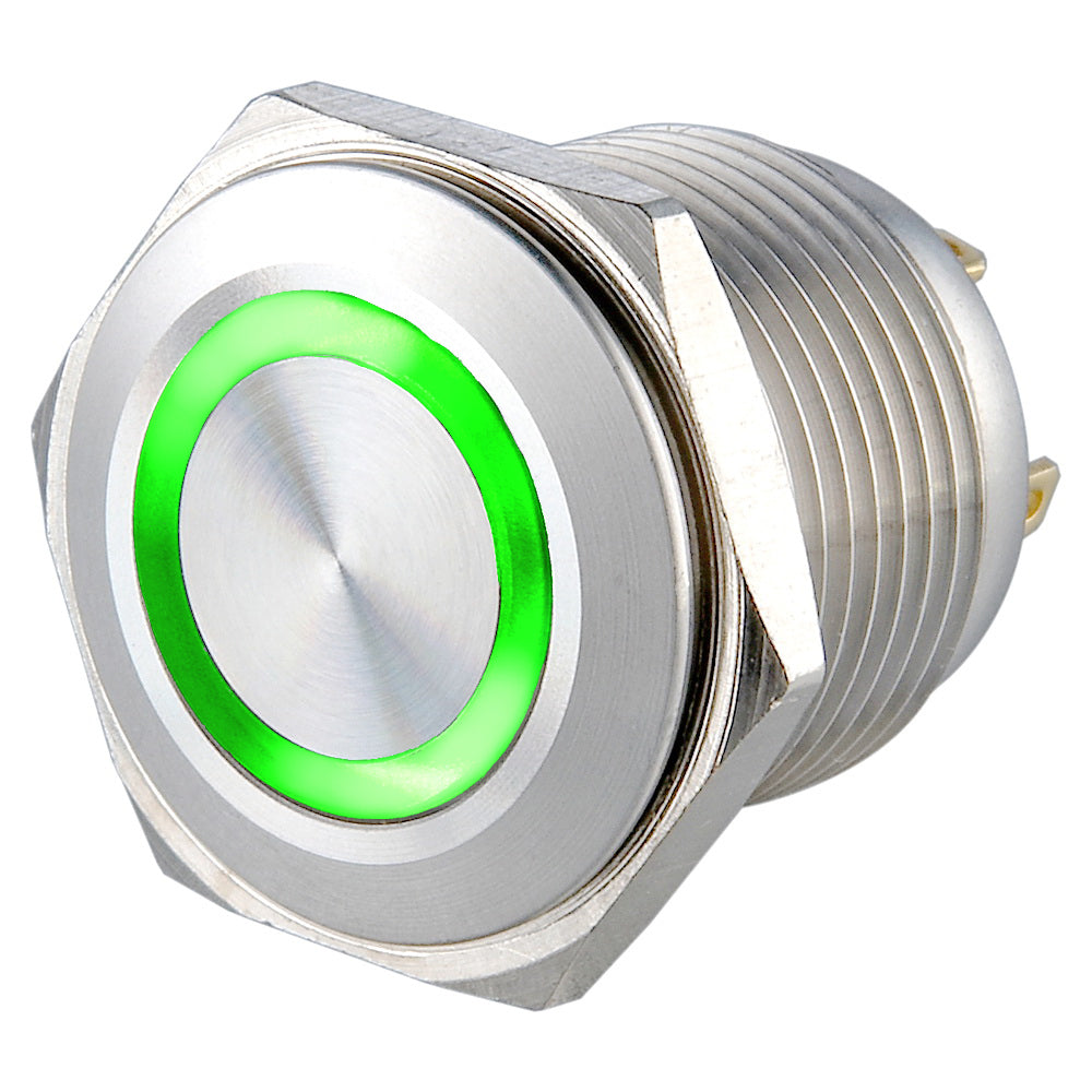 Ls16(16MM)  2A48VDC 1NO Ring Illuminated Anti Vandal Switch - Pin Terminal(2.8x0.5mm)