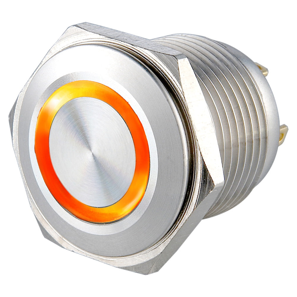 Ls16(16MM)  2A48VDC 1NO Ring Illuminated Anti Vandal Switch - Pin Terminal(2.8x0.5mm)