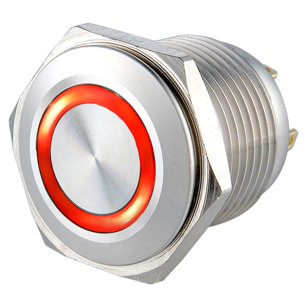 Ls16(16MM)  2A48VDC 1NO Ring Illuminated Anti Vandal Switch - Pin Terminal(2.8x0.5mm)