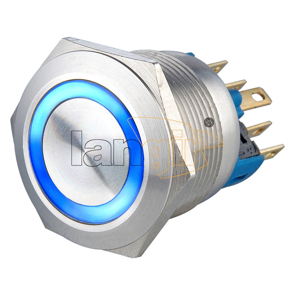 22mm Ring Illuminated Anti Vandal Switch 1NO1NC