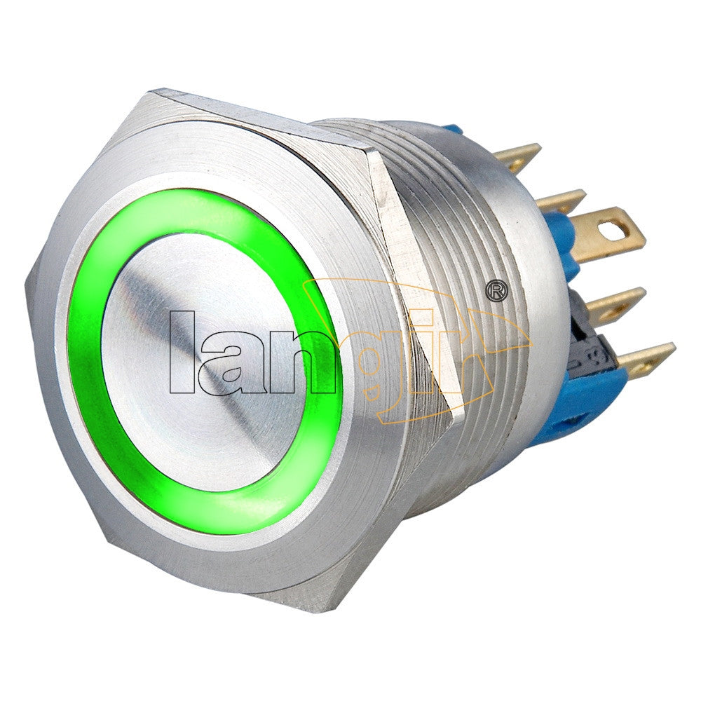 22mm Ring Illuminated Anti Vandal Switch 1NO1NC