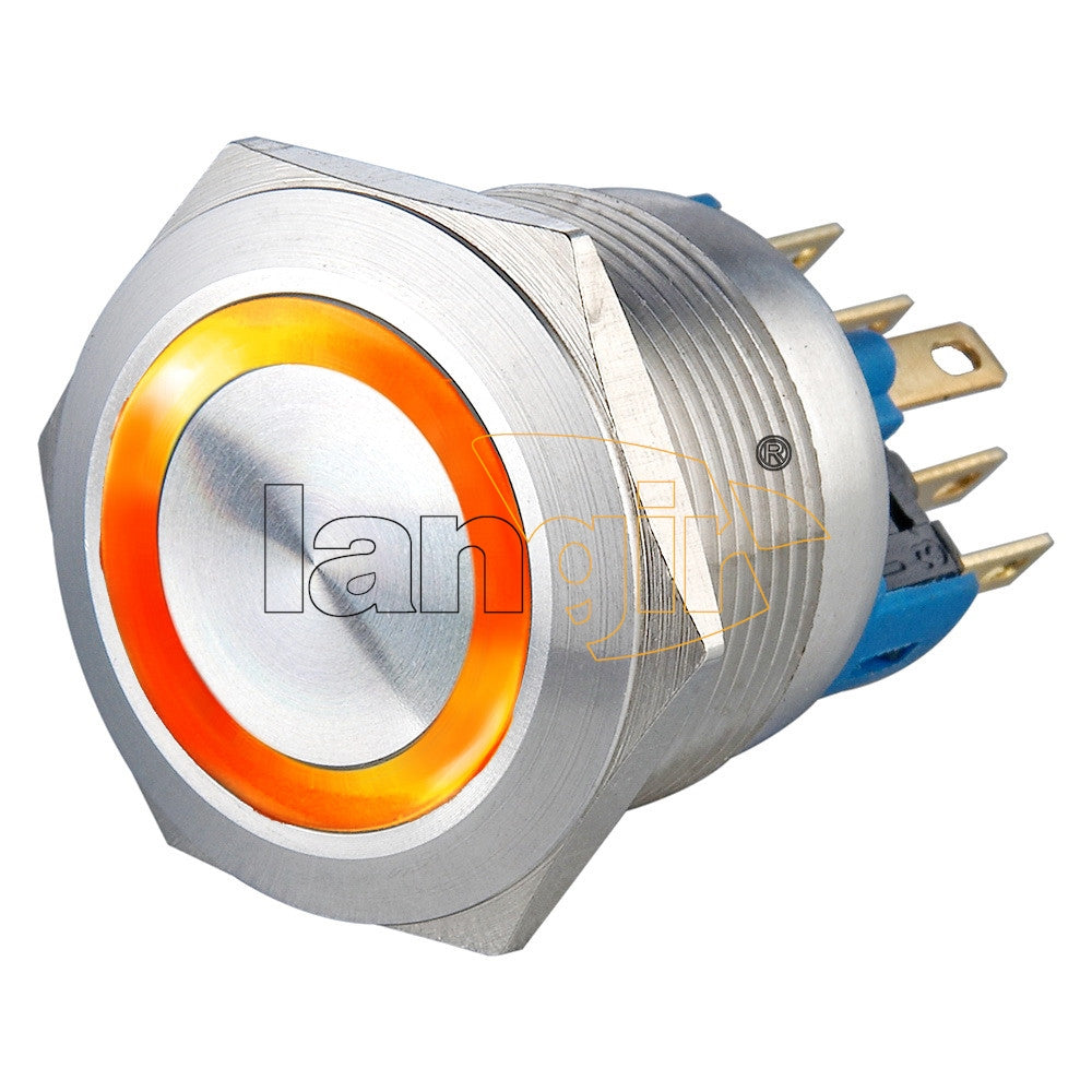 22mm Ring Illuminated Anti Vandal Switch 1NO1NC