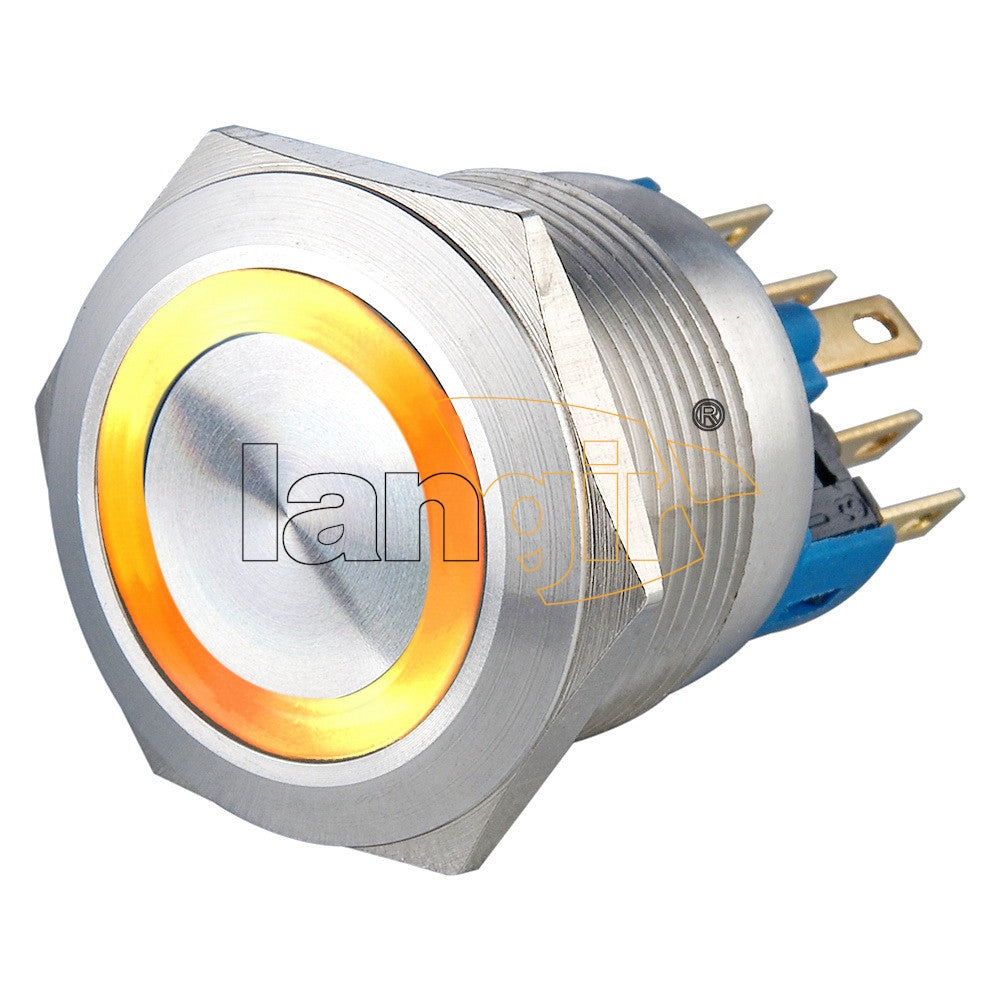 22mm Ring Illuminated Anti Vandal Switch 1NO1NC