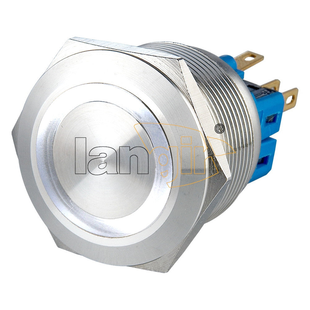 25mm 5A 250VAC IP65 1NO1NC Ring Illuminated Anti Vandal Switch