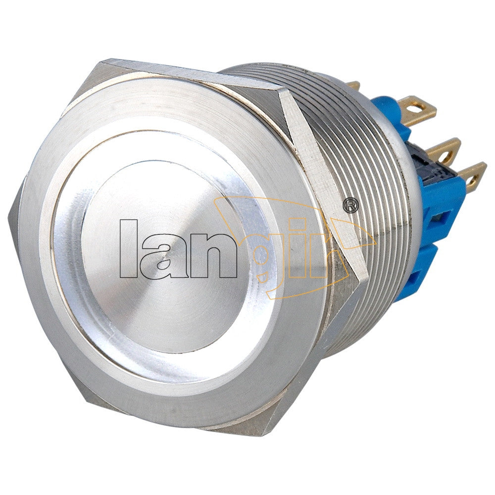 25mm 5A 250VAC IP65 1NO1NC Ring Illuminated Anti Vandal Switch